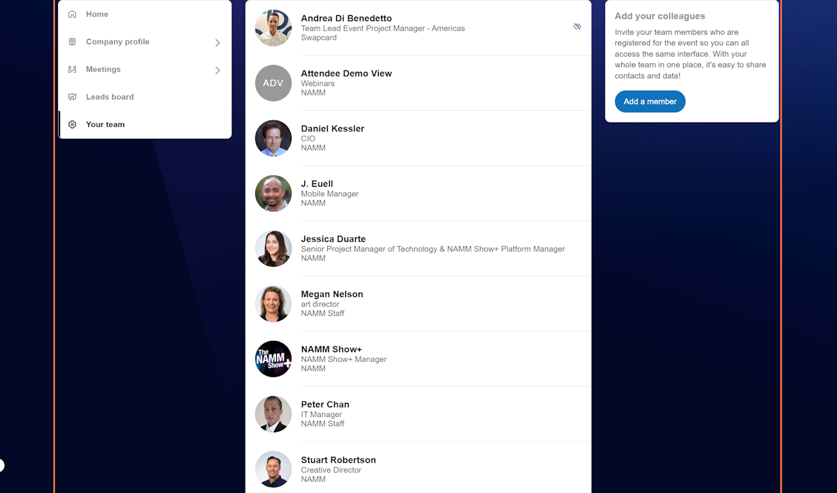 Find your name on the list of Team Members.